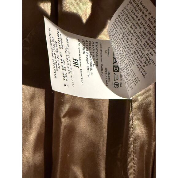 New MAX MARA Iconic Manuela Belted Wrap Coat Trench Tan Camel Hair US 16 $3650 - Picture 8 of 12